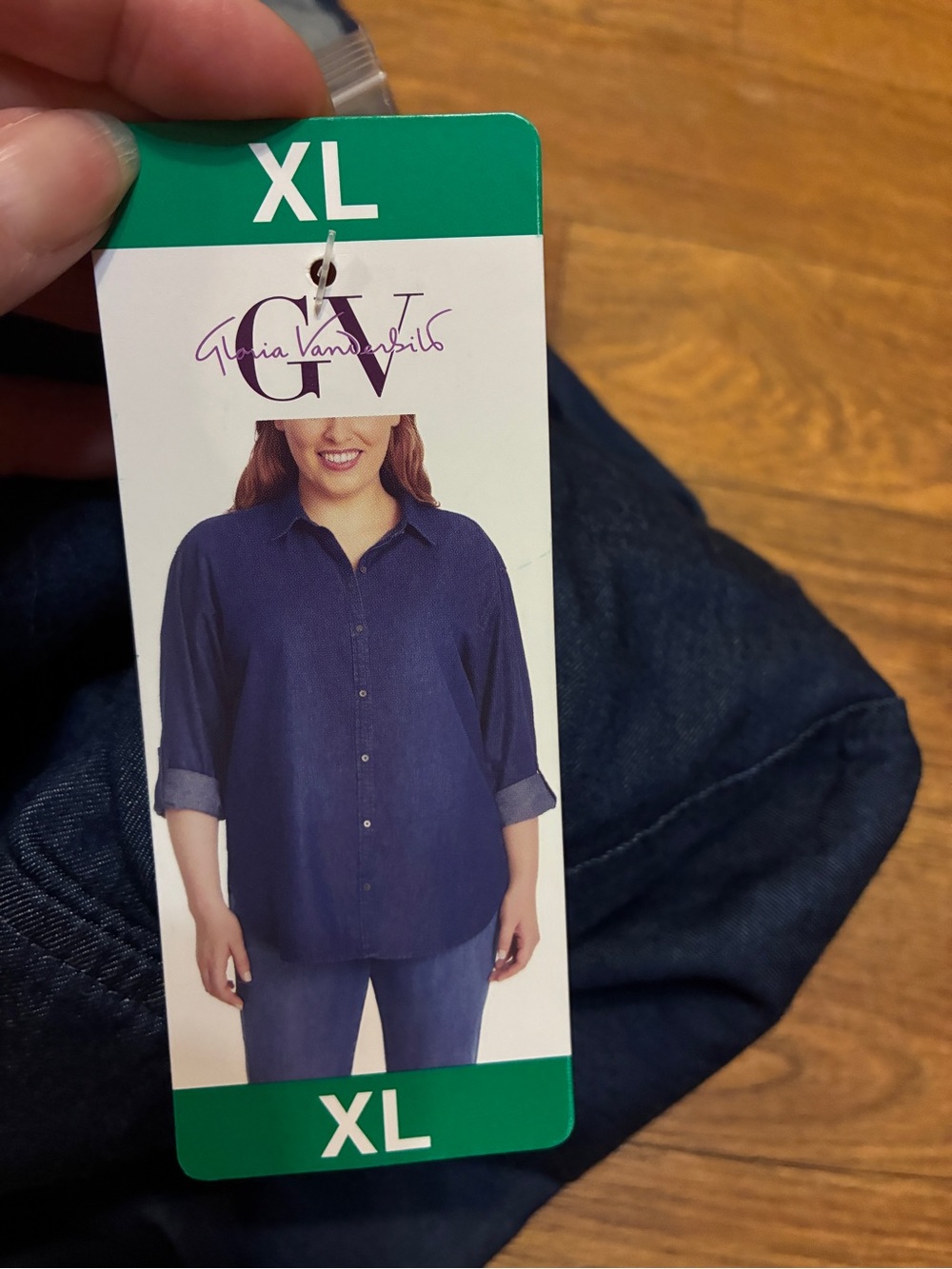 Women’s Navy Button-Up Shirt Size XL NWT